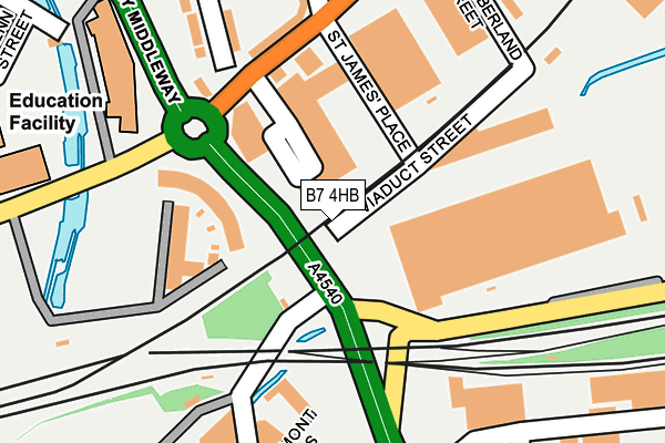 B7 4HB map - OS OpenMap – Local (Ordnance Survey)