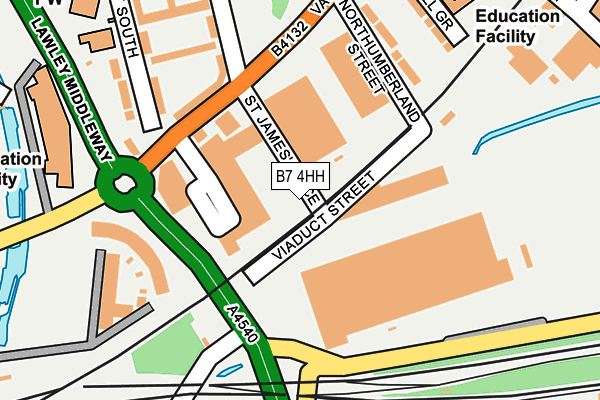 B7 4HH map - OS OpenMap – Local (Ordnance Survey)