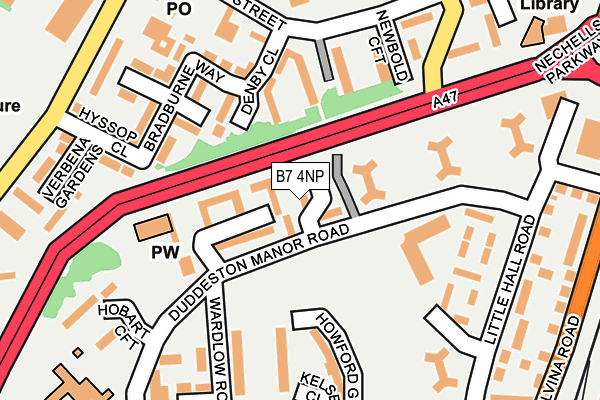 B7 4NP map - OS OpenMap – Local (Ordnance Survey)