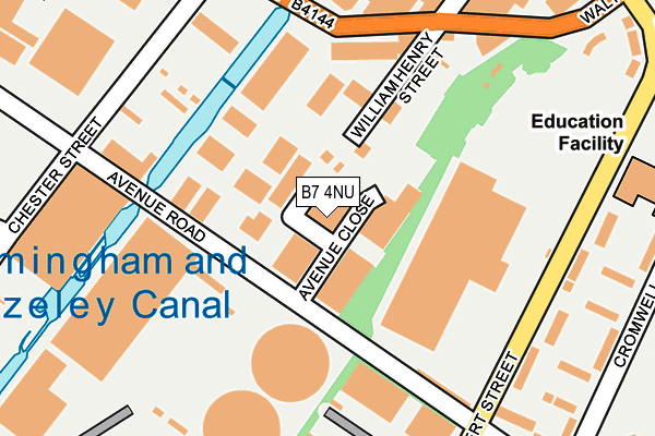 B7 4NU map - OS OpenMap – Local (Ordnance Survey)