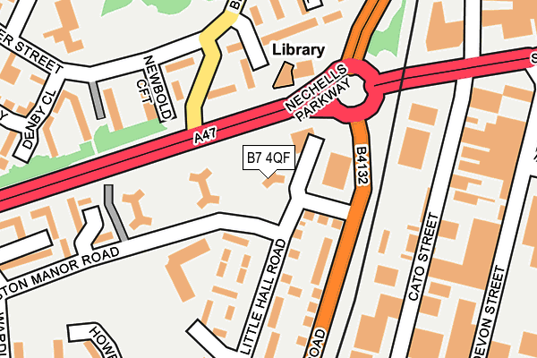 B7 4QF map - OS OpenMap – Local (Ordnance Survey)