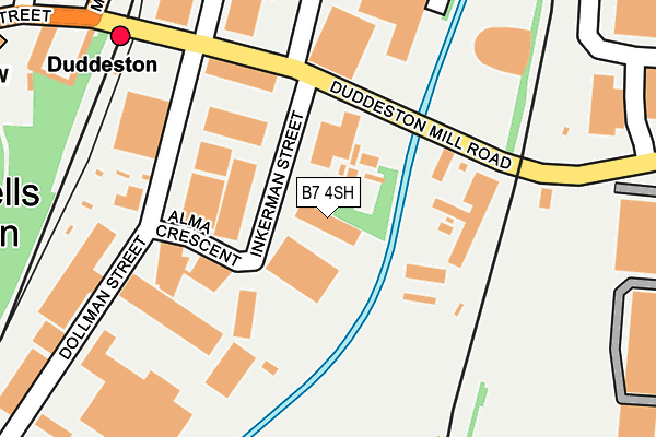 B7 4SH map - OS OpenMap – Local (Ordnance Survey)