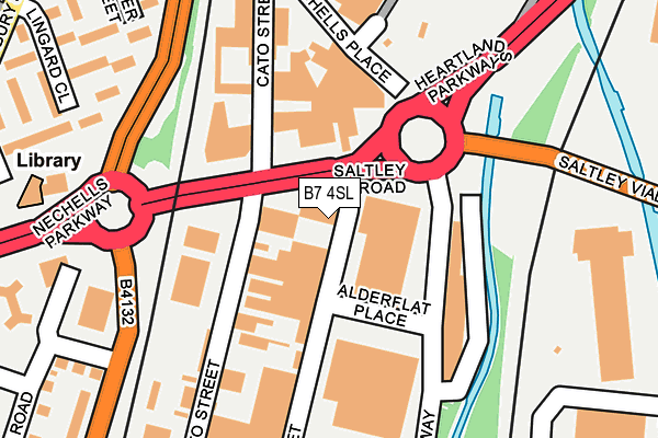 B7 4SL map - OS OpenMap – Local (Ordnance Survey)