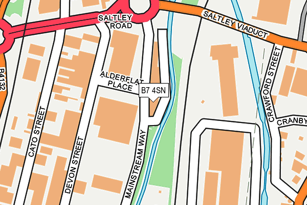 B7 4SN map - OS OpenMap – Local (Ordnance Survey)