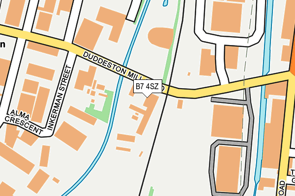 B7 4SZ map - OS OpenMap – Local (Ordnance Survey)