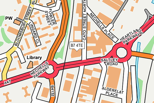 B7 4TE map - OS OpenMap – Local (Ordnance Survey)