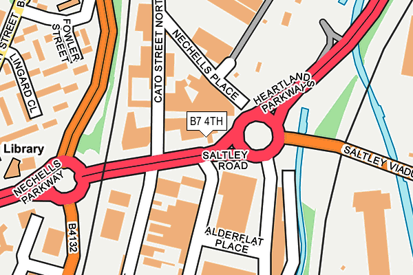 B7 4TH map - OS OpenMap – Local (Ordnance Survey)