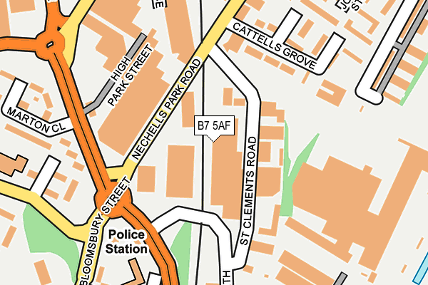 B7 5AF map - OS OpenMap – Local (Ordnance Survey)