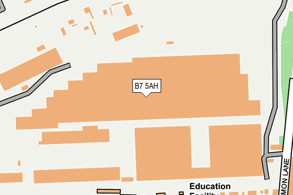 B7 5AH map - OS OpenMap – Local (Ordnance Survey)