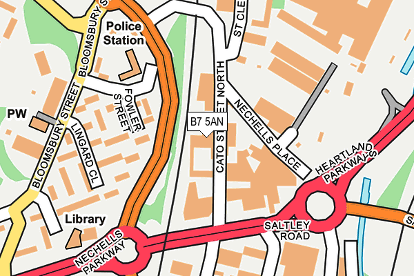 B7 5AN map - OS OpenMap – Local (Ordnance Survey)