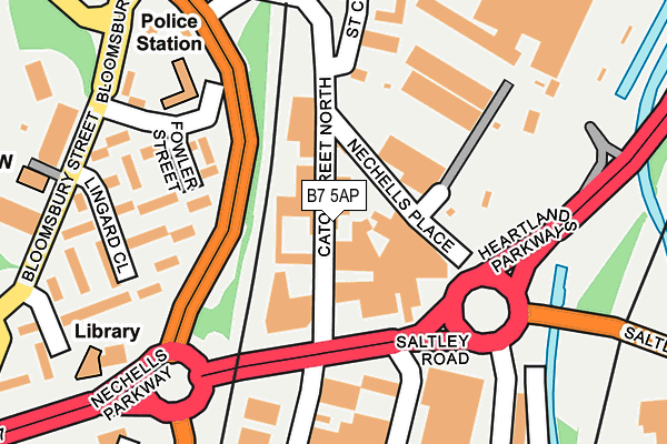 B7 5AP map - OS OpenMap – Local (Ordnance Survey)