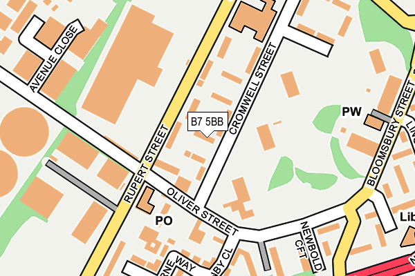 B7 5BB map - OS OpenMap – Local (Ordnance Survey)