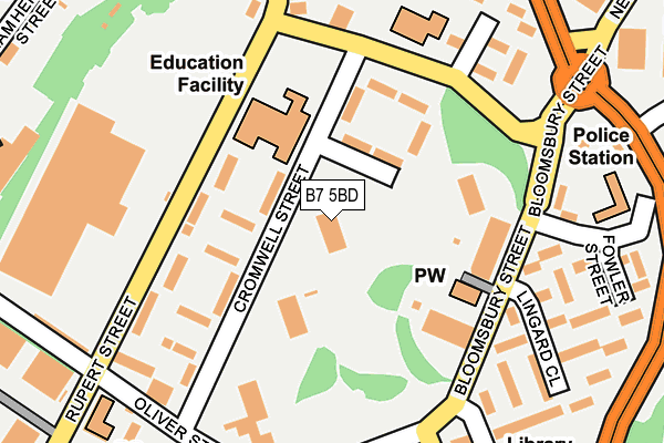 B7 5BD map - OS OpenMap – Local (Ordnance Survey)