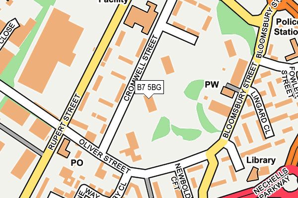 B7 5BG map - OS OpenMap – Local (Ordnance Survey)