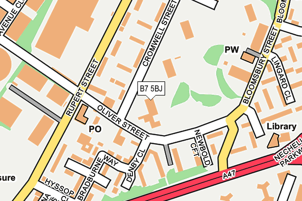 B7 5BJ map - OS OpenMap – Local (Ordnance Survey)