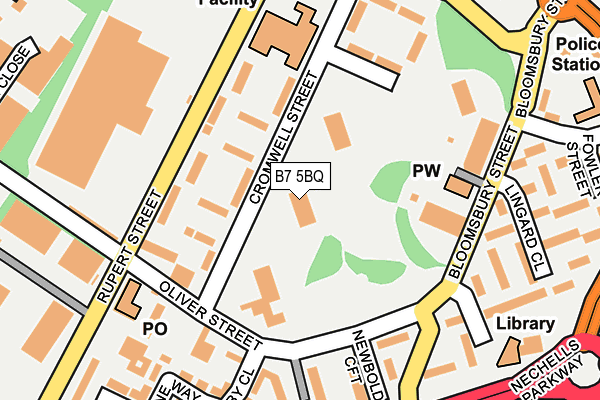 B7 5BQ map - OS OpenMap – Local (Ordnance Survey)