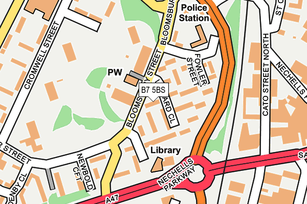 B7 5BS map - OS OpenMap – Local (Ordnance Survey)