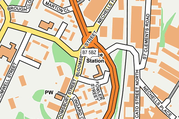 B7 5BZ map - OS OpenMap – Local (Ordnance Survey)