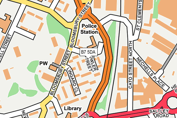 B7 5DA map - OS OpenMap – Local (Ordnance Survey)