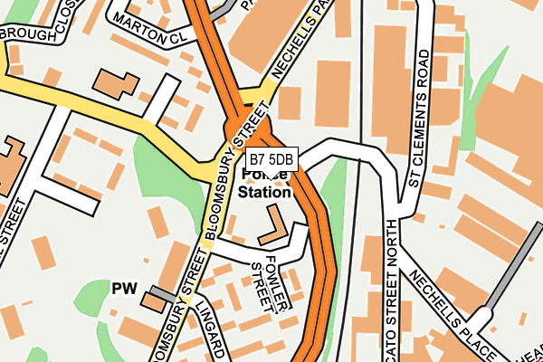 B7 5DB map - OS OpenMap – Local (Ordnance Survey)