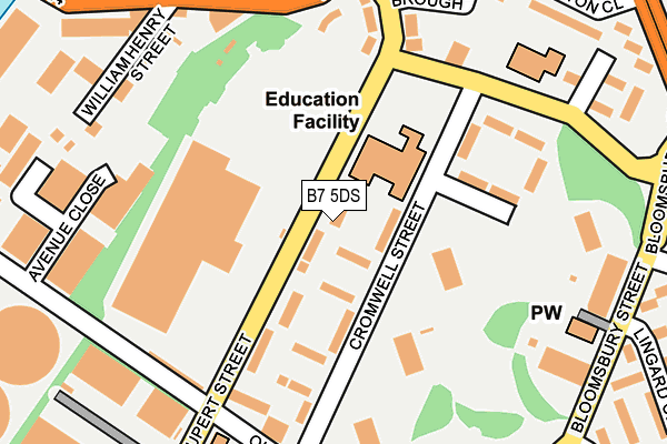 B7 5DS map - OS OpenMap – Local (Ordnance Survey)