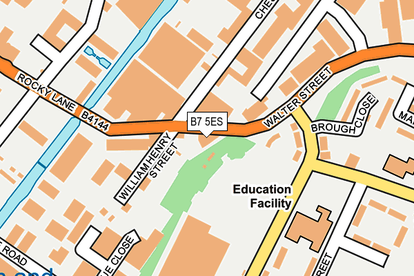 B7 5ES map - OS OpenMap – Local (Ordnance Survey)