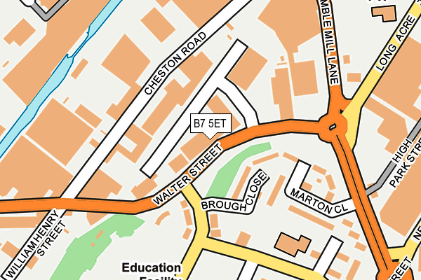 B7 5ET map - OS OpenMap – Local (Ordnance Survey)