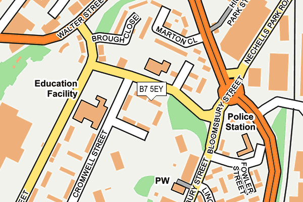 B7 5EY map - OS OpenMap – Local (Ordnance Survey)