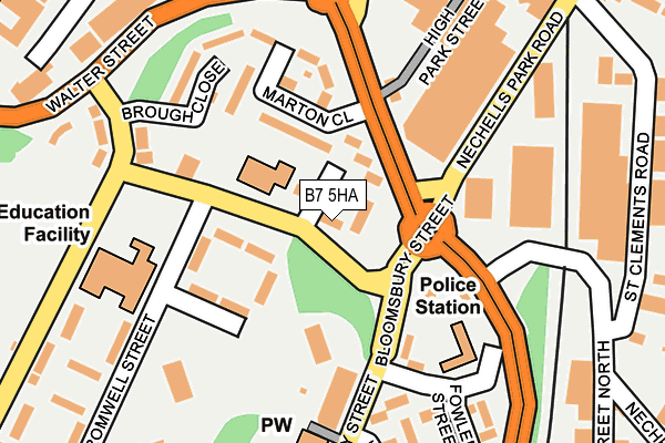 B7 5HA map - OS OpenMap – Local (Ordnance Survey)