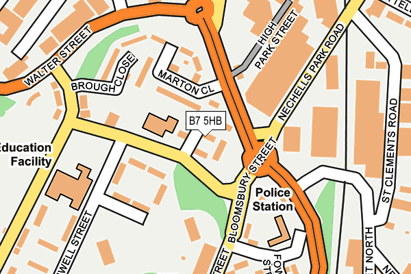 B7 5HB map - OS OpenMap – Local (Ordnance Survey)