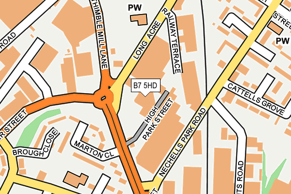 B7 5HD map - OS OpenMap – Local (Ordnance Survey)