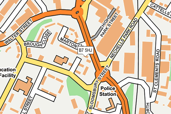 B7 5HJ map - OS OpenMap – Local (Ordnance Survey)