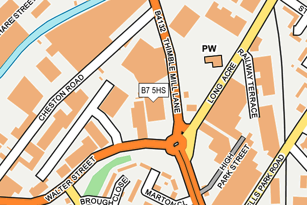 B7 5HS map - OS OpenMap – Local (Ordnance Survey)