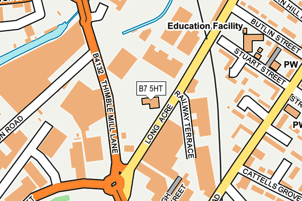 B7 5HT map - OS OpenMap – Local (Ordnance Survey)