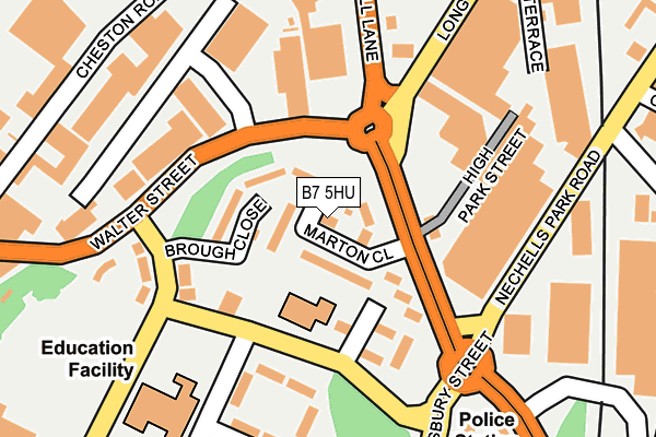 B7 5HU map - OS OpenMap – Local (Ordnance Survey)