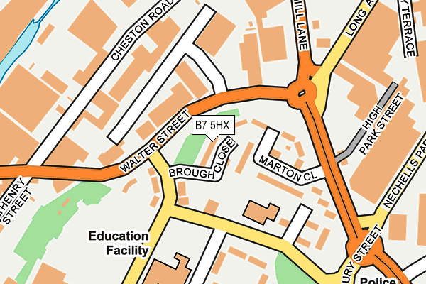 B7 5HX map - OS OpenMap – Local (Ordnance Survey)