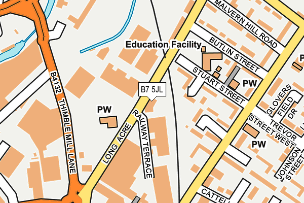 B7 5JL map - OS OpenMap – Local (Ordnance Survey)