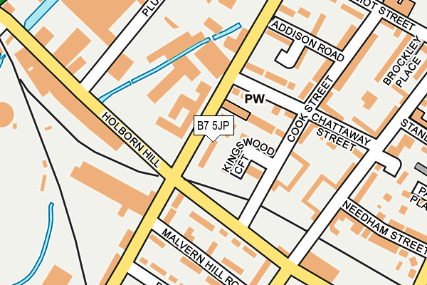 B7 5JP map - OS OpenMap – Local (Ordnance Survey)