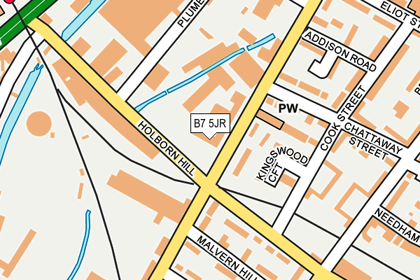 B7 5JR map - OS OpenMap – Local (Ordnance Survey)
