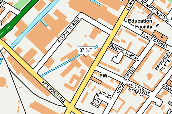 B7 5JT map - OS OpenMap – Local (Ordnance Survey)