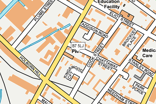 B7 5LJ map - OS OpenMap – Local (Ordnance Survey)