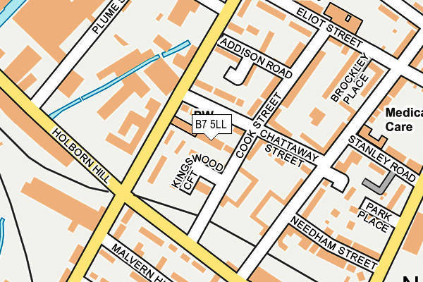 B7 5LL map - OS OpenMap – Local (Ordnance Survey)