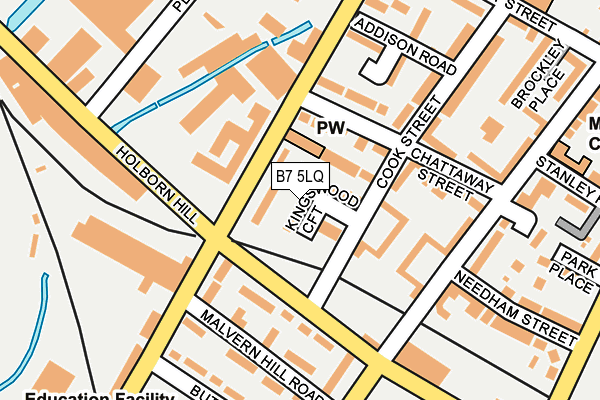 B7 5LQ map - OS OpenMap – Local (Ordnance Survey)