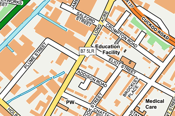 B7 5LR map - OS OpenMap – Local (Ordnance Survey)
