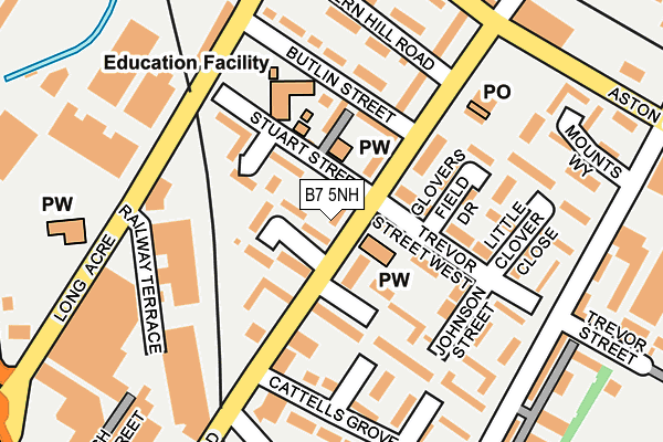 B7 5NH map - OS OpenMap – Local (Ordnance Survey)