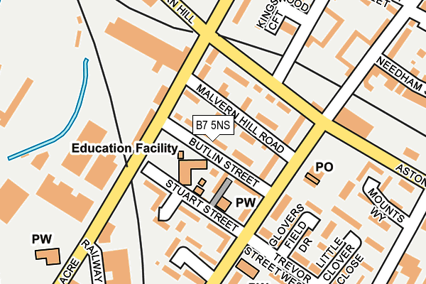 B7 5NS map - OS OpenMap – Local (Ordnance Survey)