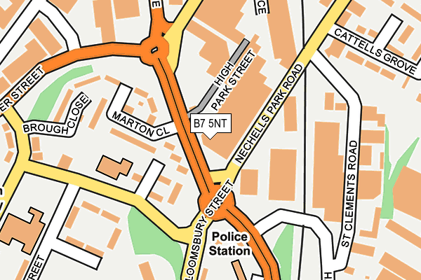B7 5NT map - OS OpenMap – Local (Ordnance Survey)