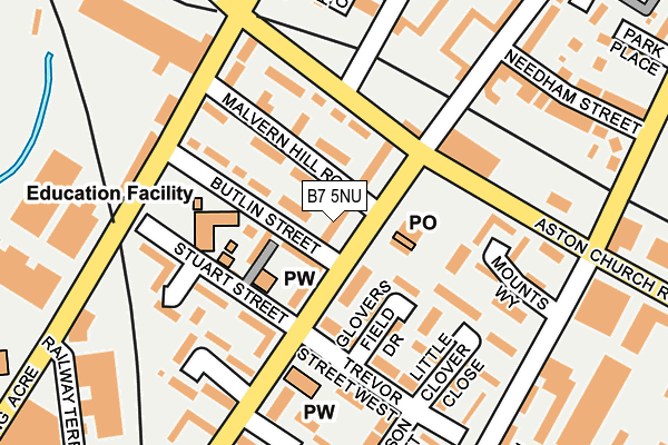 B7 5NU map - OS OpenMap – Local (Ordnance Survey)