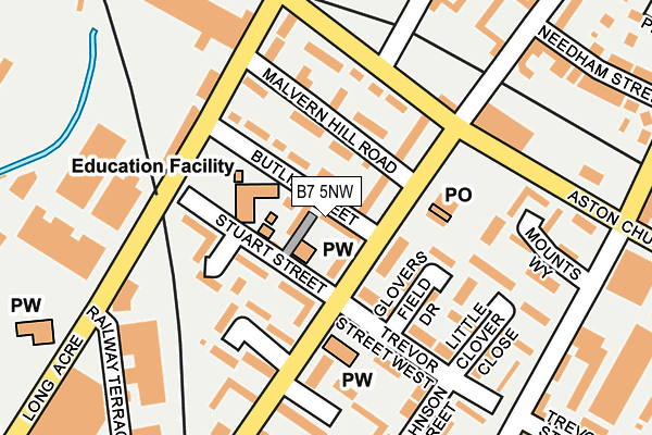 B7 5NW map - OS OpenMap – Local (Ordnance Survey)