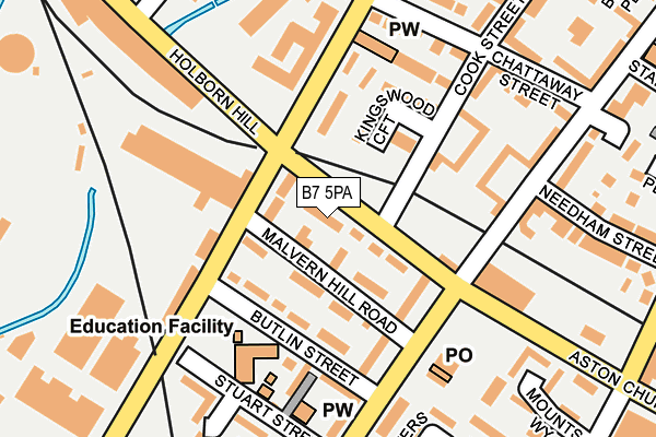 B7 5PA map - OS OpenMap – Local (Ordnance Survey)